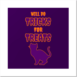 Cats Will do Tricks for Treats Posters and Art